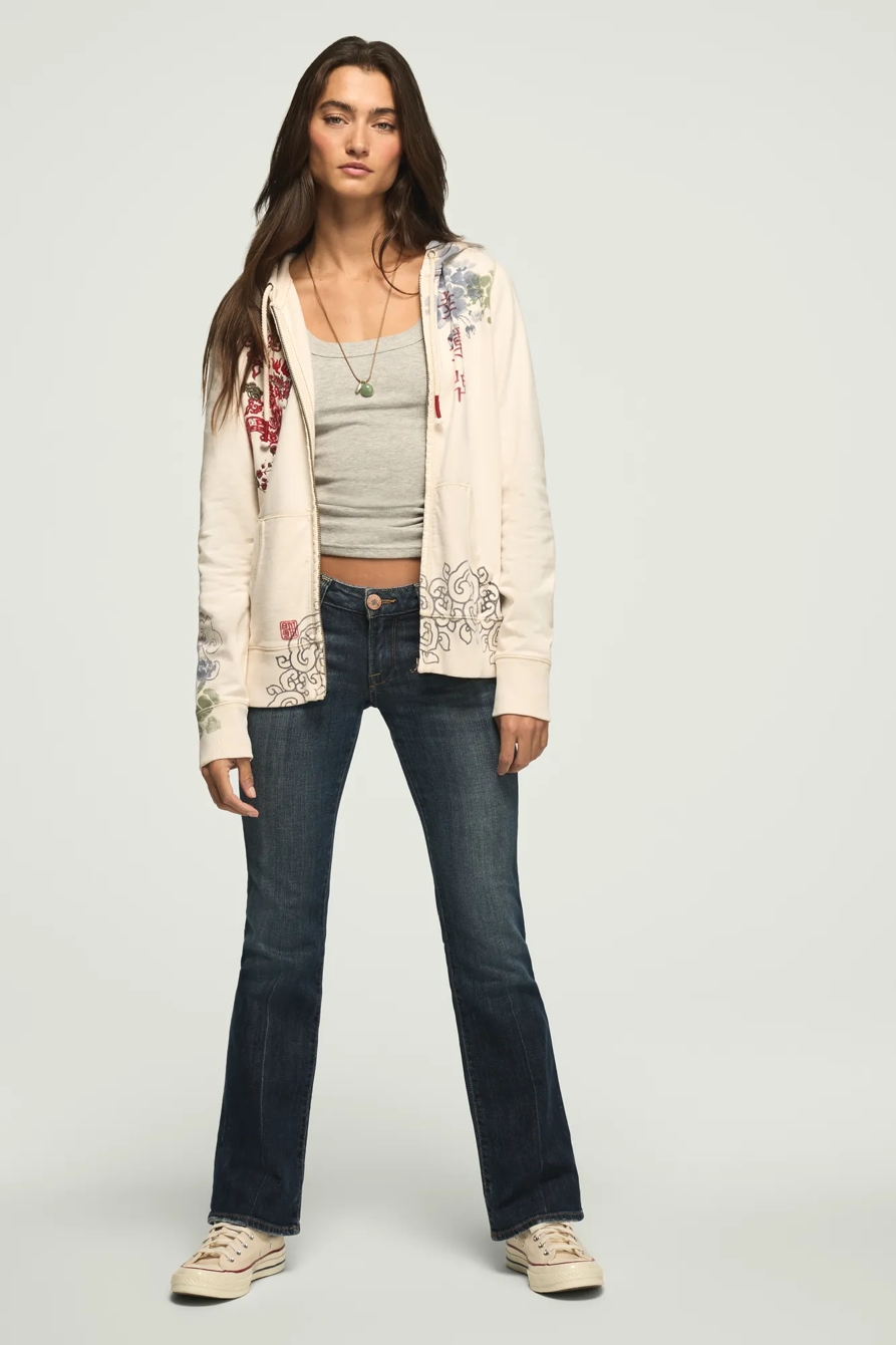 Lucky Brand Vintage Y2K Full Zip Hoodie — CREAM MULTI — image 7