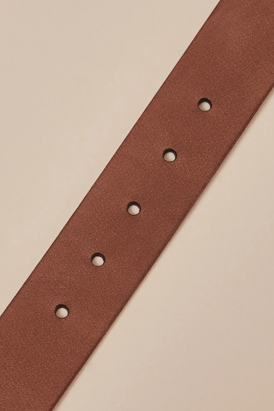 BLACK BUCKLE BELT — DARK BROWN — image 2