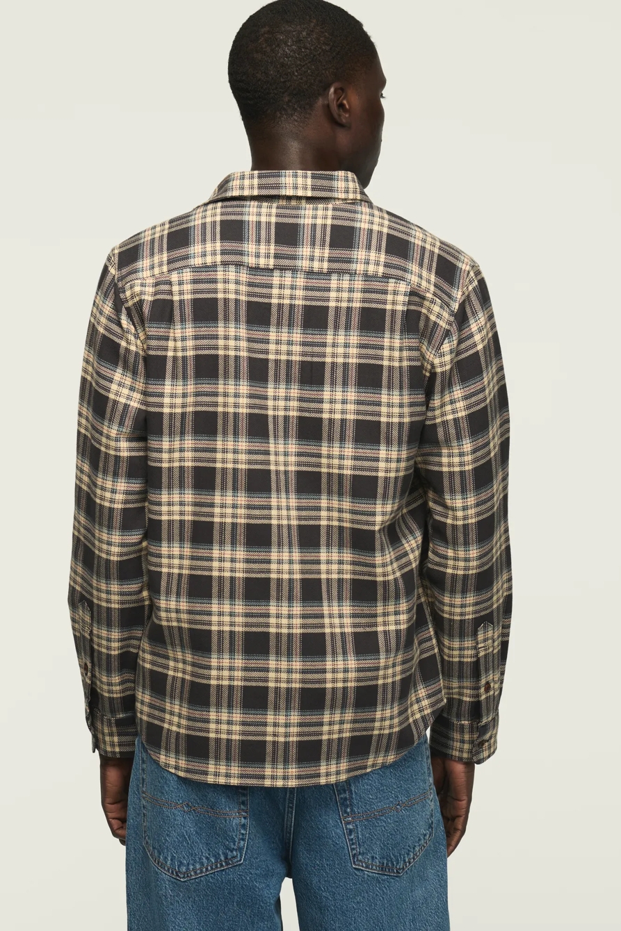 HERRINGBONE LONG SLEEVE HUMBOLDT SHIRT — BLACK MULTI PLAID — image 3