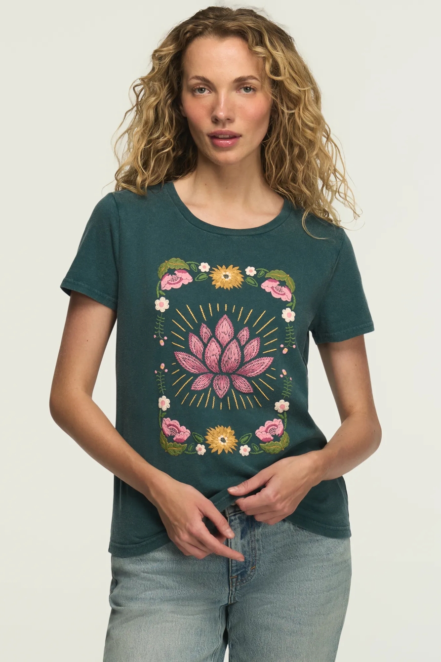 FLORAL FRAME LOTUS CLASSIC CREW — BALSAM — image 1