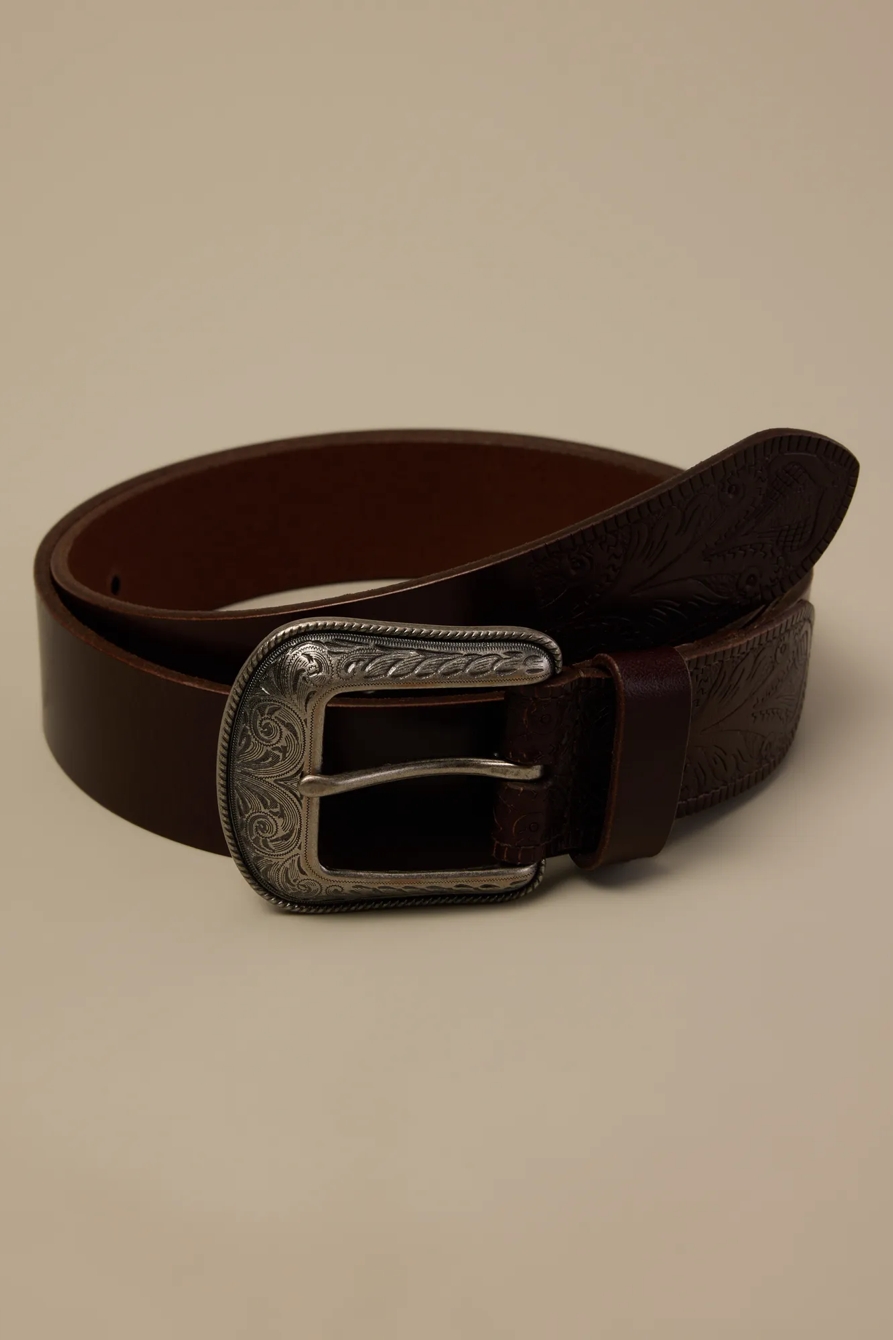 WESTERN JEAN BELT — BROWN — image 1