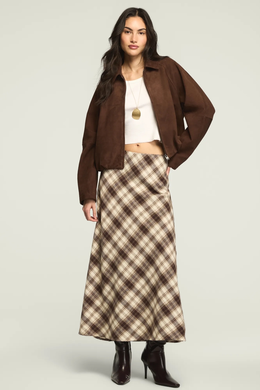 SUEDE BUBBLE JACKET — BROWN STONE — image 7