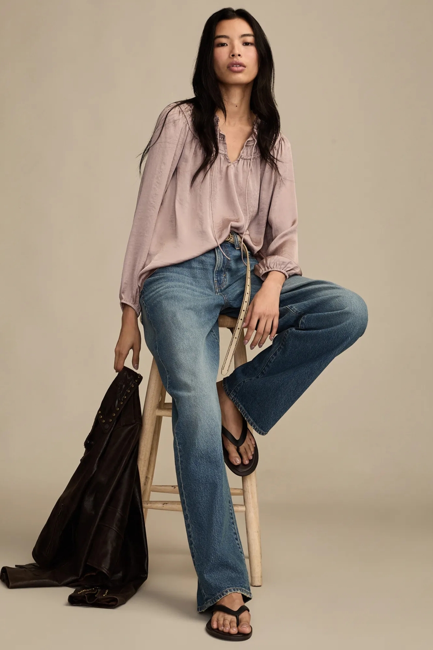 RUCHED PEASANT TOP — SPHINX — image 5