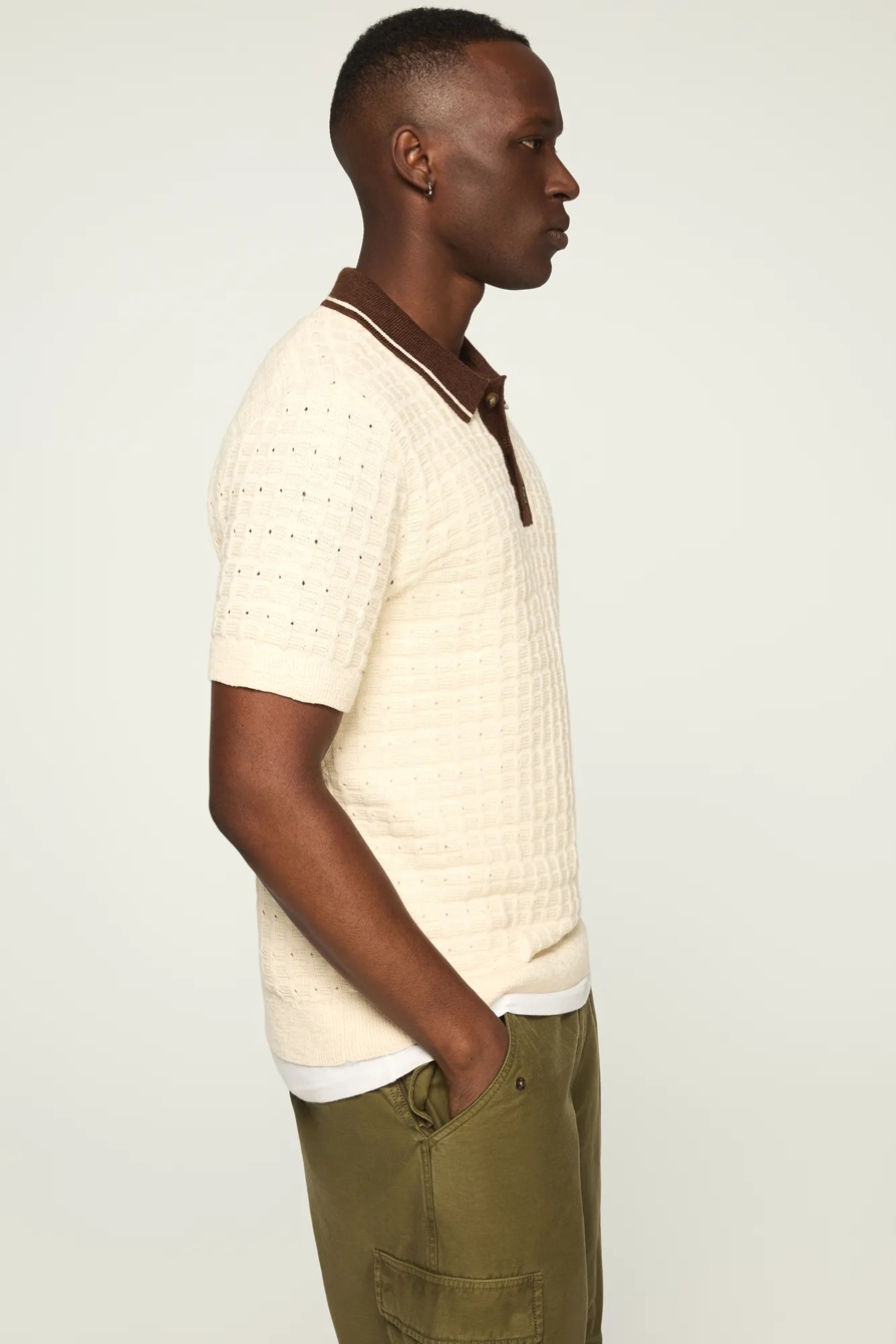 CONTRAST TIP POLO — WHITECAP GRAY — image 4
