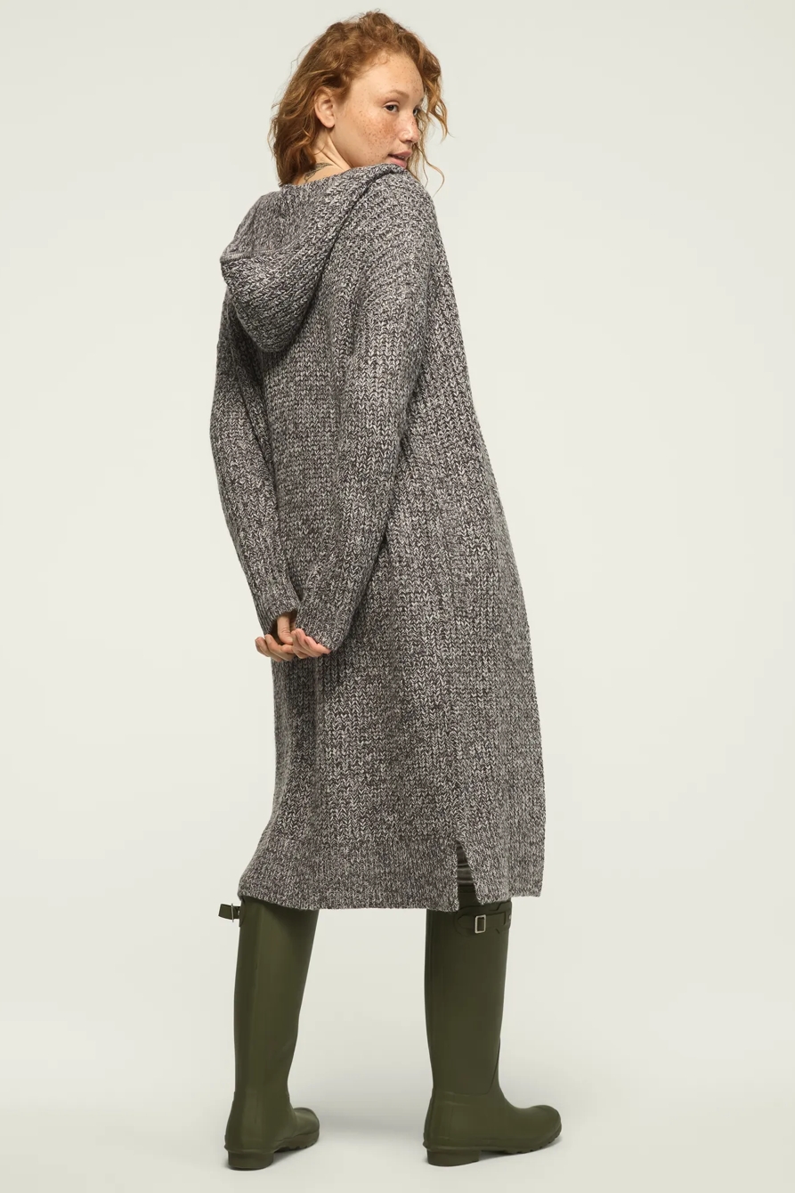 MARLED HOODED DUSTER — CHARCOAL MULTI — image 3