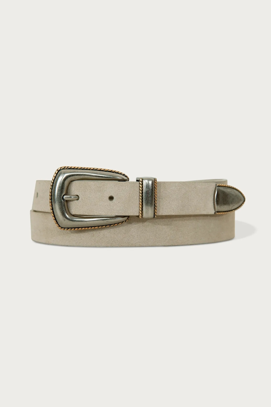 Western Suede Belt — NATURAL — image 1