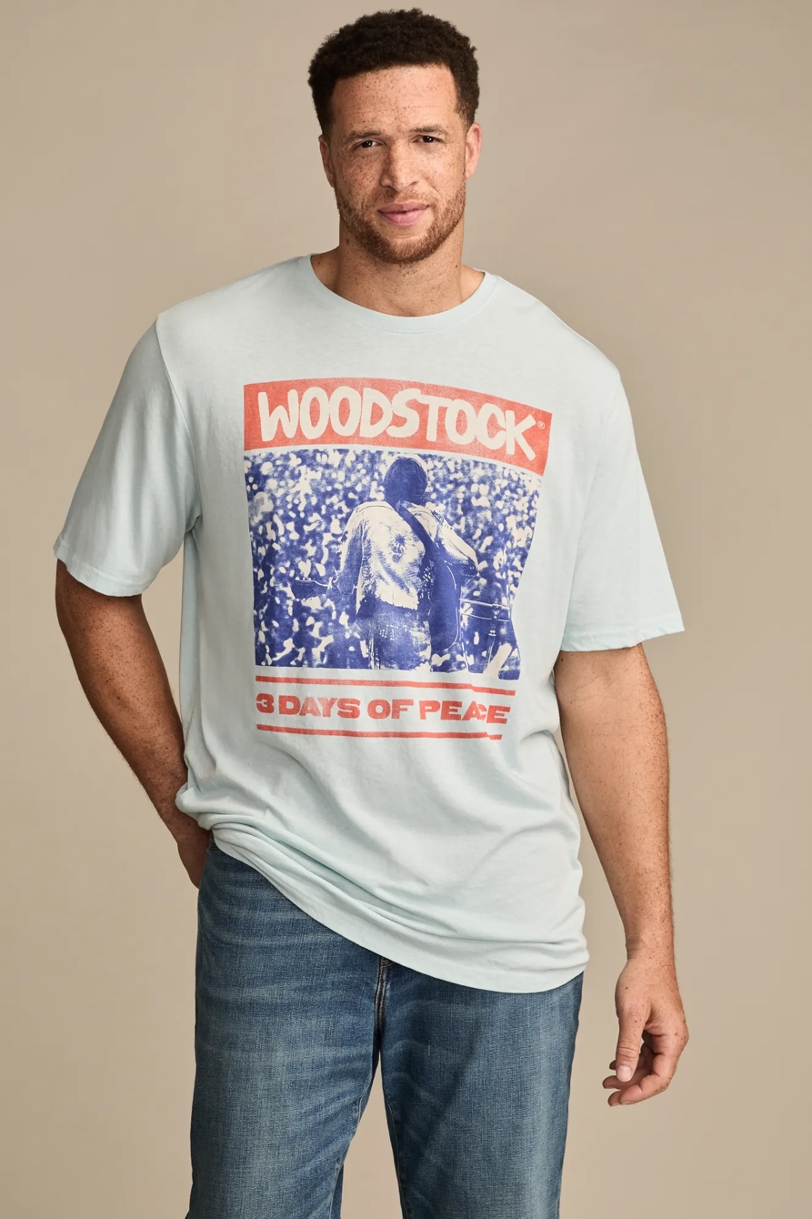 BIG & TALL WOODSTOCK POSTER TEE — CLOUD BLUE — image 1
