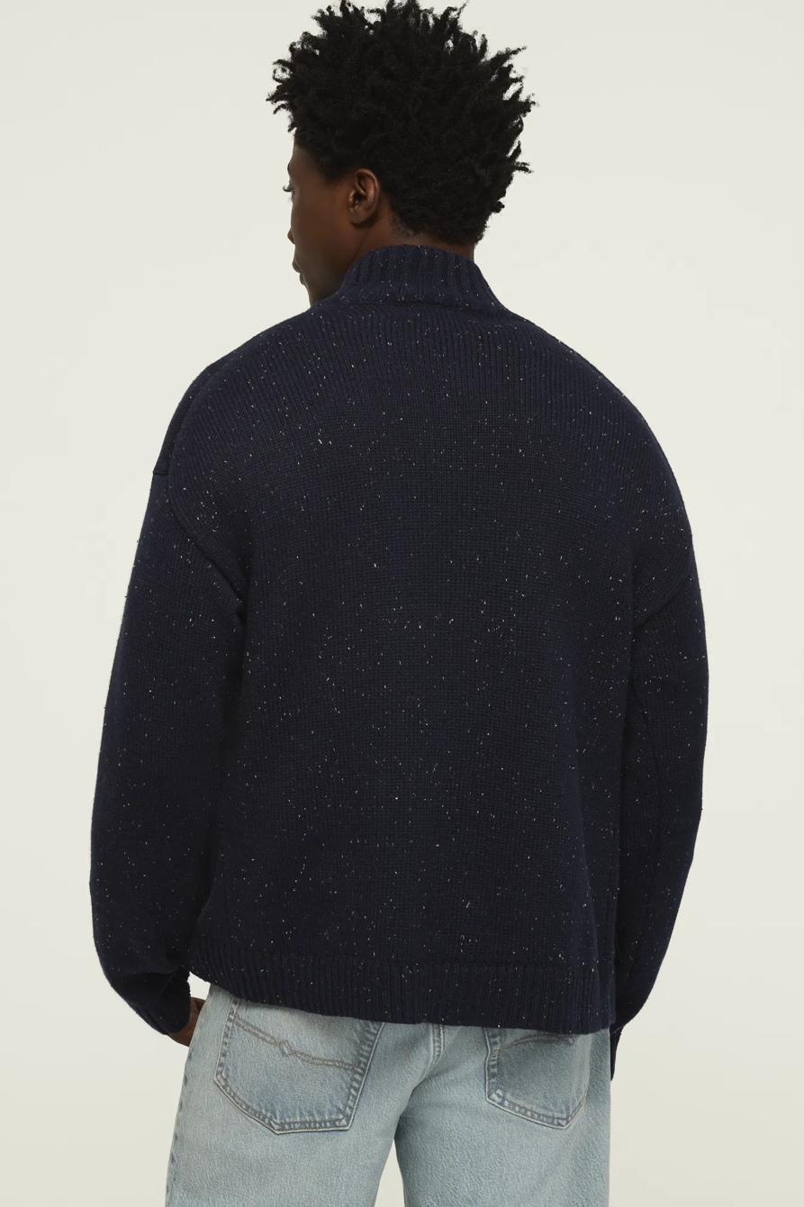 MOCK NECK BUTTON CARDIGAN — NAVAL ACADEMY — image 3