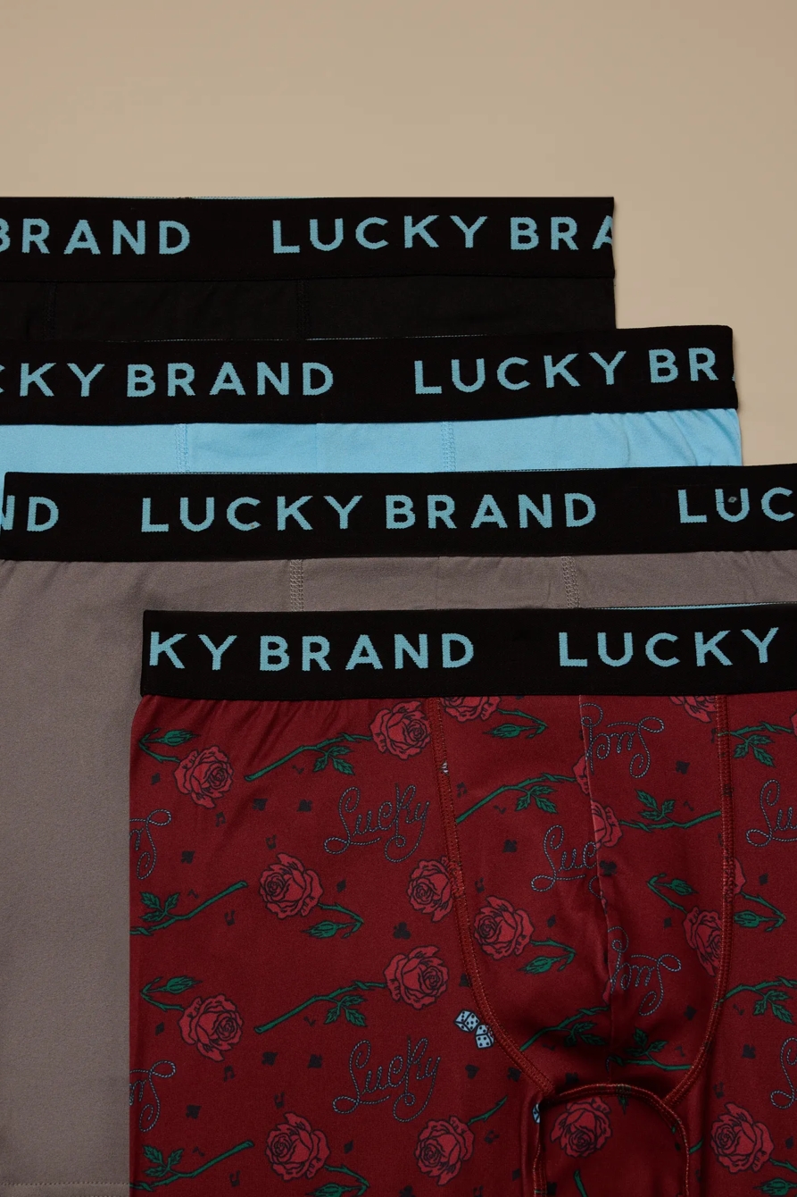 4 PACK ESSENTIAL SOFT BOXER BRIEFS — MULTI — image 2