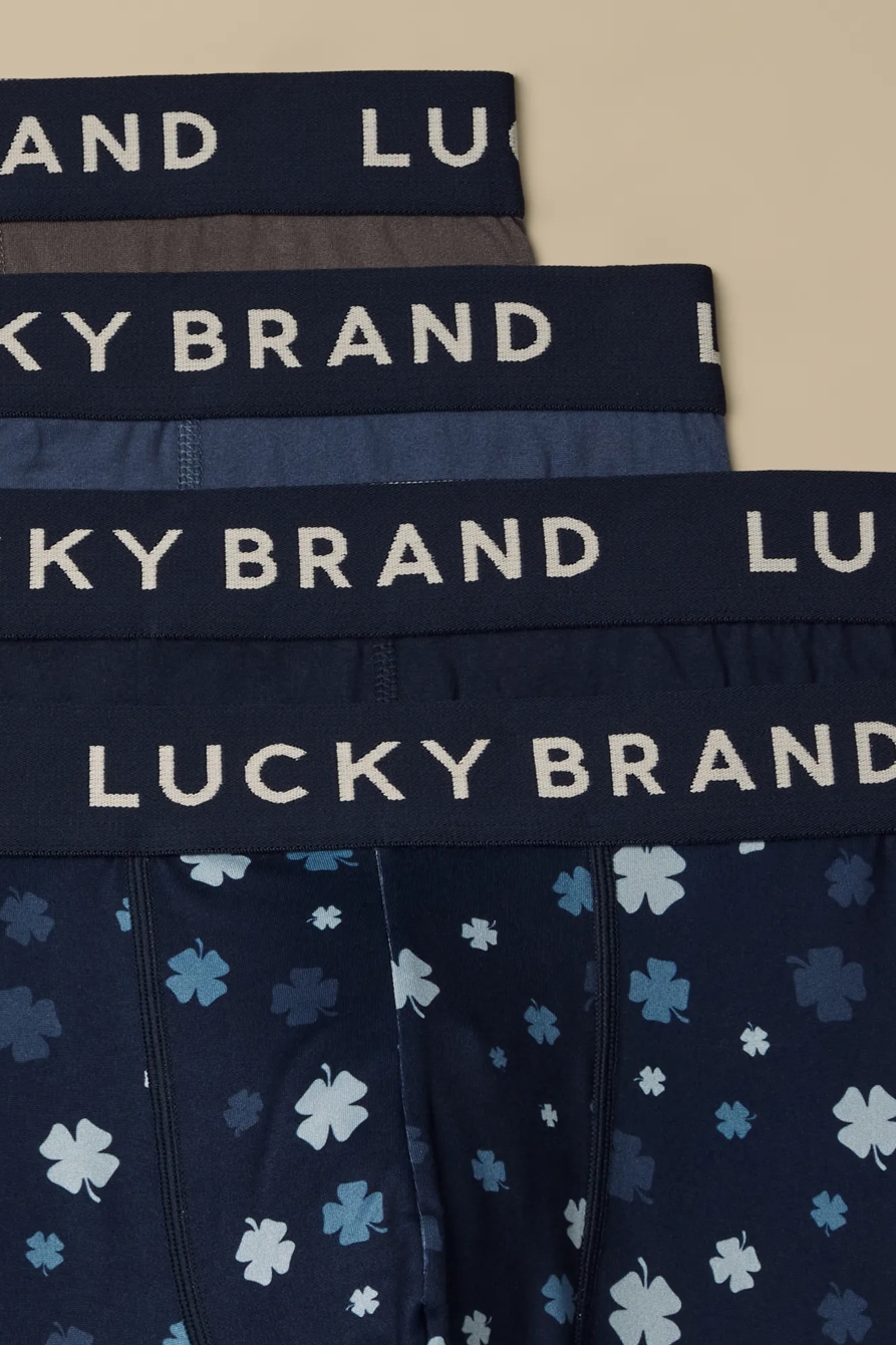 4 PACK ESSENTIAL SOFT BOXER BRIEFS — MULTI CLOVER PRINT — image 2