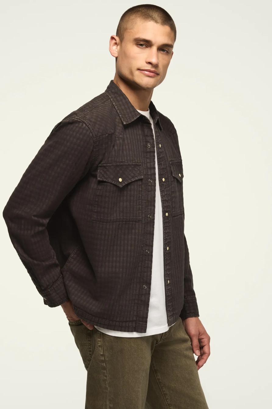 LONG SLEEVE RELAXED WESTERN SHIRT — PHANTOM — image 5