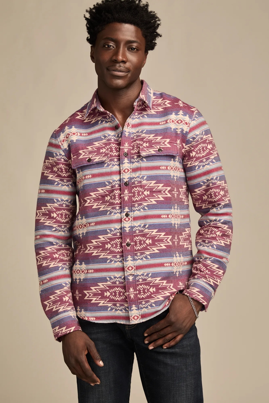 JACQUARD FLANNEL HUMBOLDT SHIRT — RED MULTI — image 1