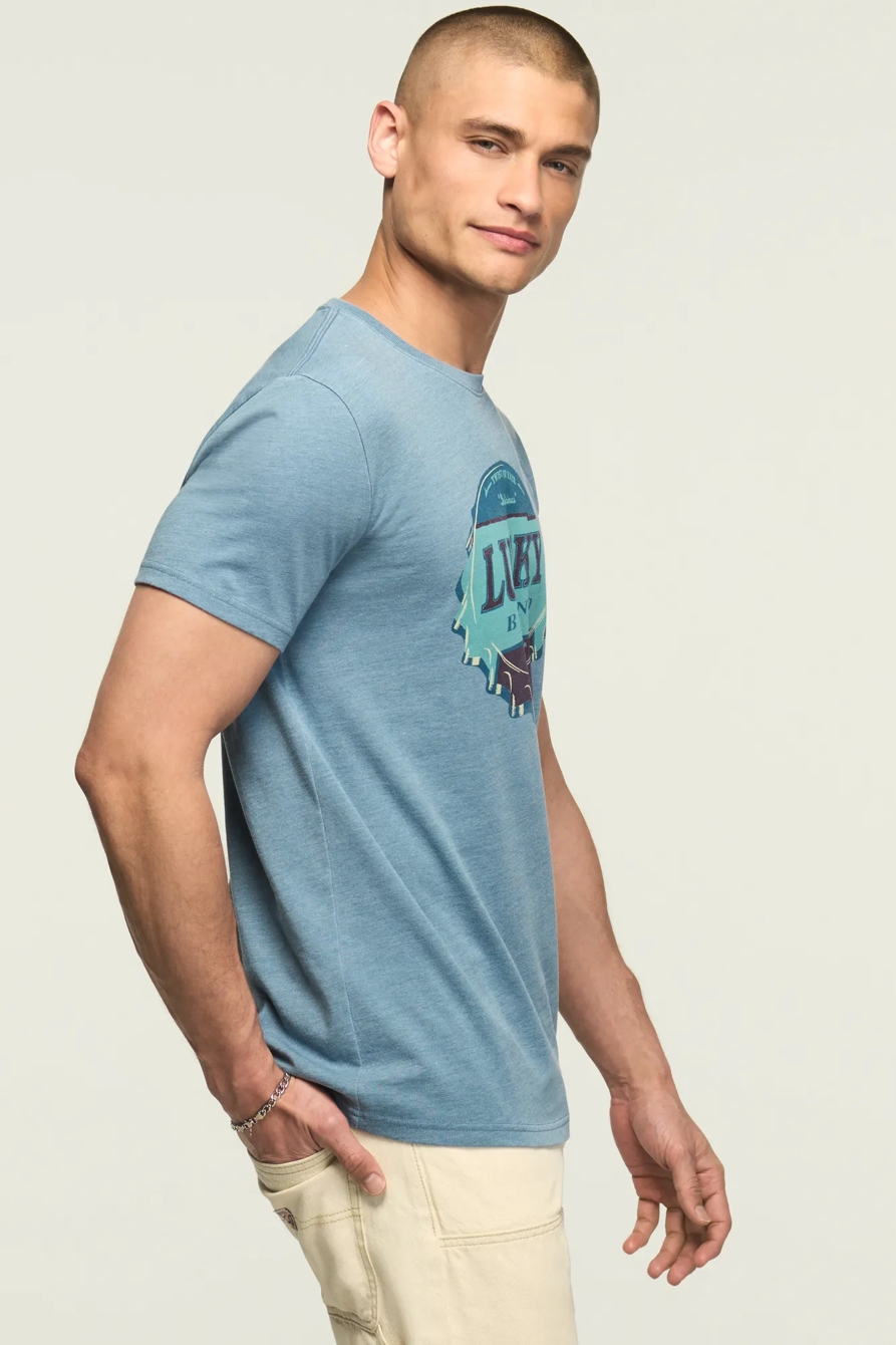 LUCKY BOTTLE CAP TEE — Bluestone — image 4