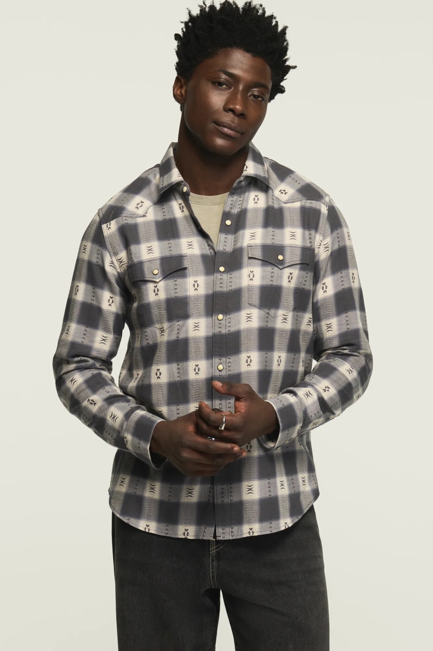 PLAID MESA WESTERN SHIRT — Grey Plaid — image 2