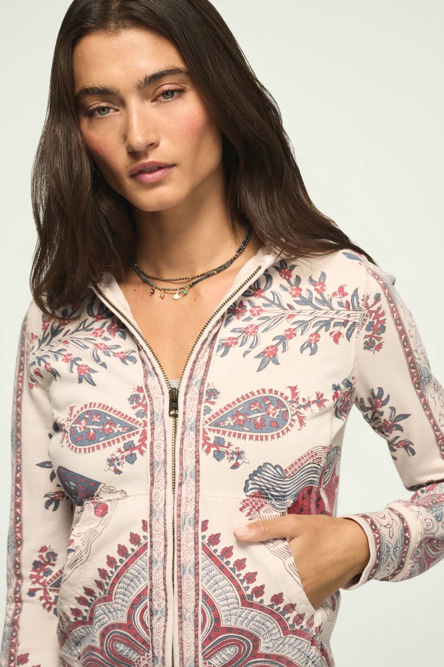 Lucky Brand Vintage Y2K Full Zip Hoodie — CREAM MULTI — image 10