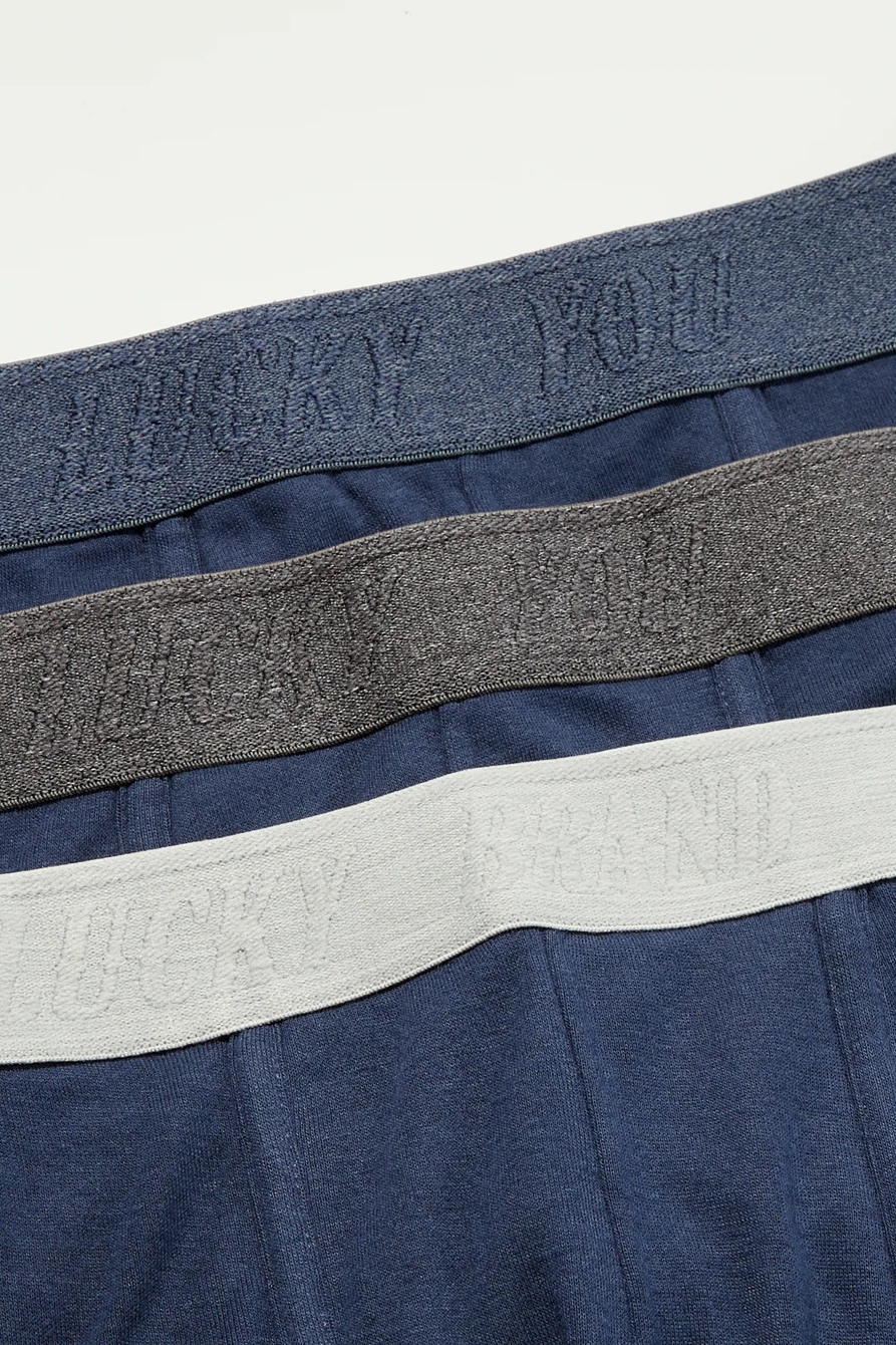 3 PACK COTTON MODAL BOXER BRIEFS — MEDIUM LIGHT BLUE — image 2
