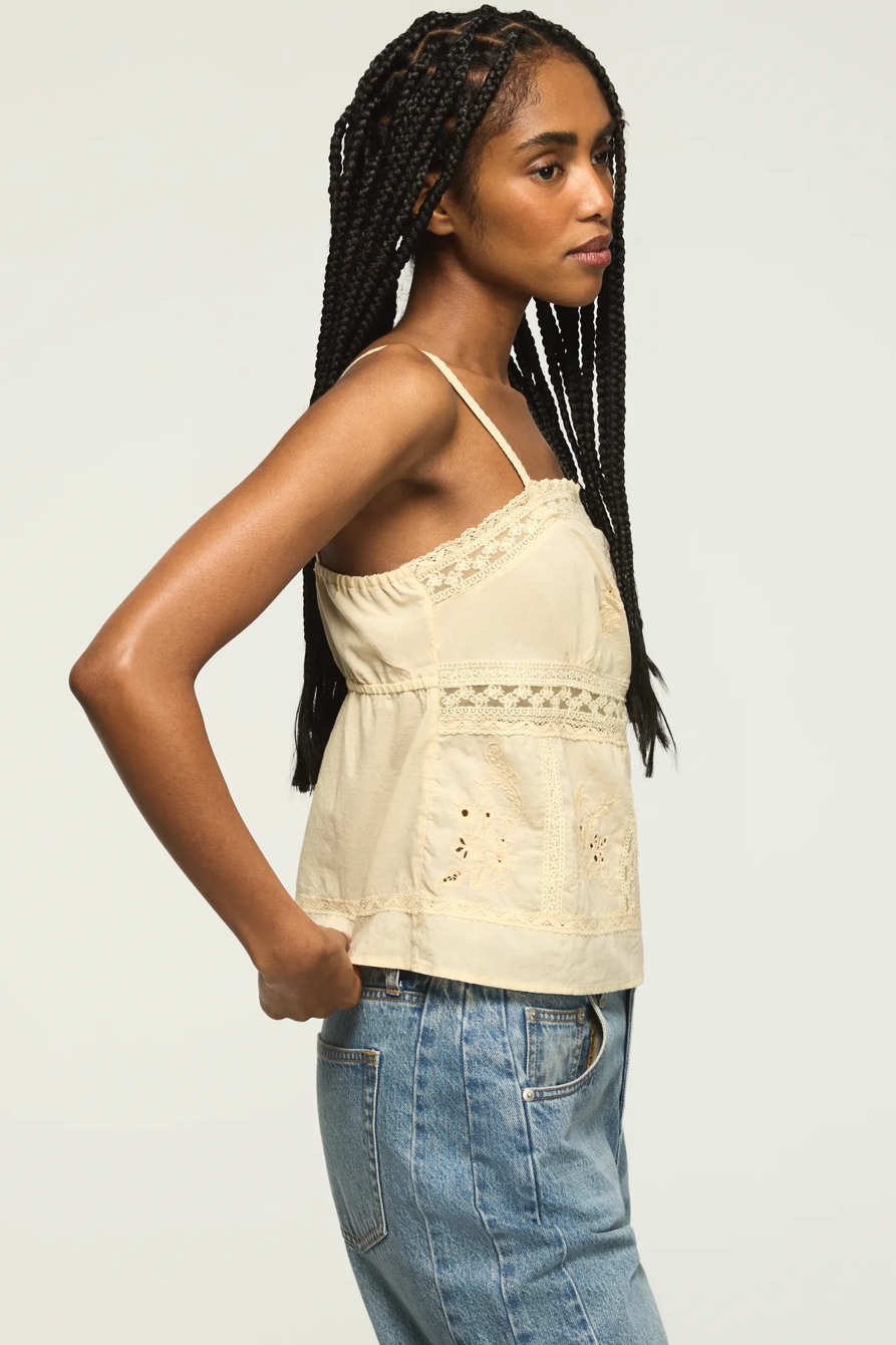 FESTIVAL CUTWORK CAMI TOP — VINTAGE CREAM — image 4