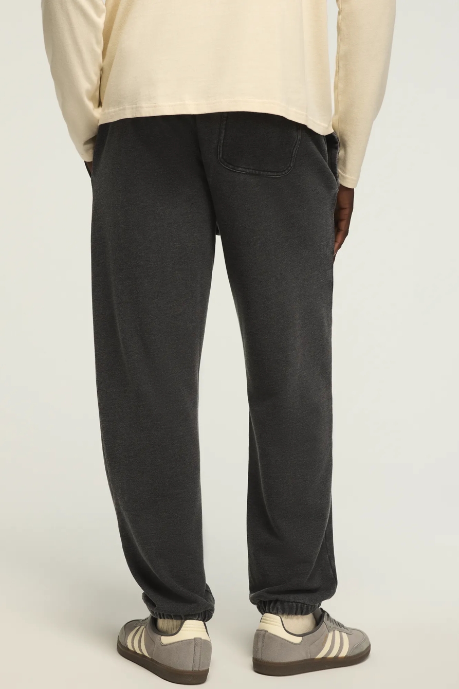 VENICE BURNOUT FRENCH TERRY  SWEATPANT — JET BLACK — image 3