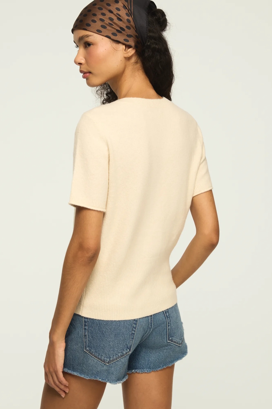 CARDIGAN CREW SWEATER TEE — WHITECAP GRAY — image 3