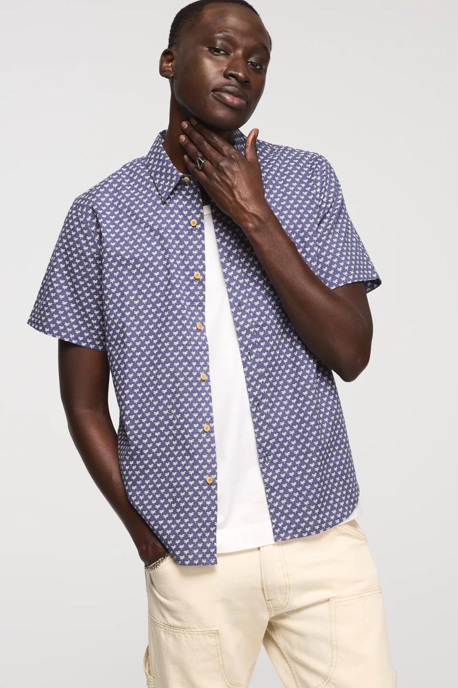 SHORT SLEEVE PRINTED ONE POCKET SAN GABRIEL — BLUE PRINT — image 1
