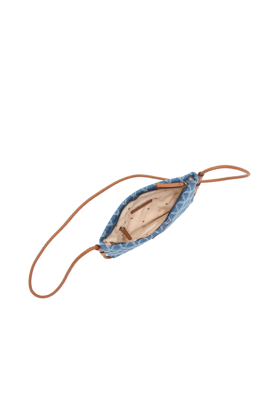 EZRI DENIM CROSSBODY — OPEN BLUE/TURQUOISE — image 3
