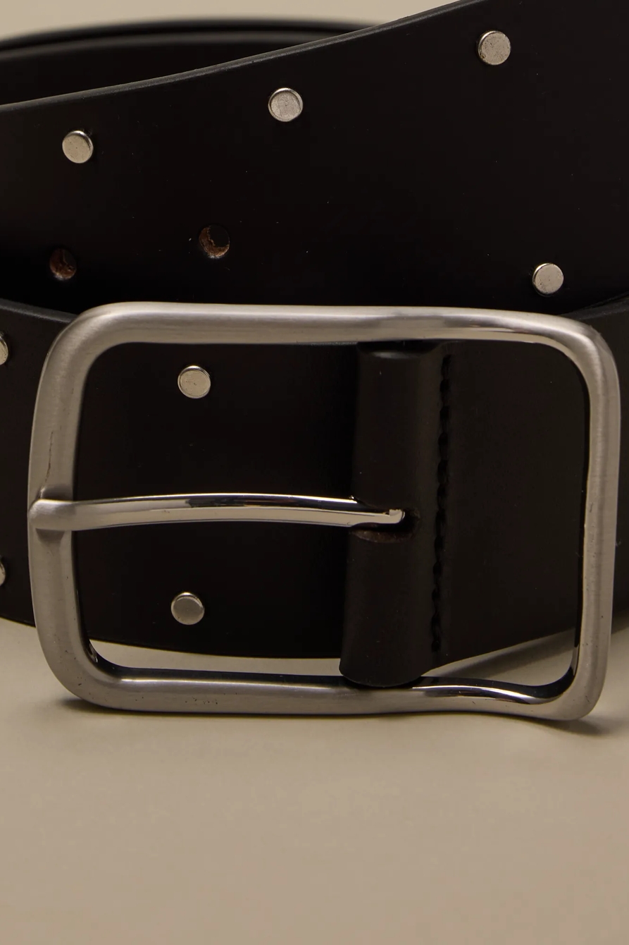 WIDE DOUBLE STUDDED HIP BELT — BLACK — image 3
