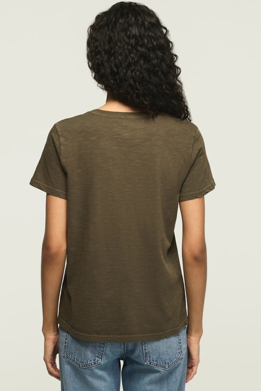 EMBELLISHED SOCIAL BUTTERFLY CLASSIC CREW — BLACK OLIVE — image 3