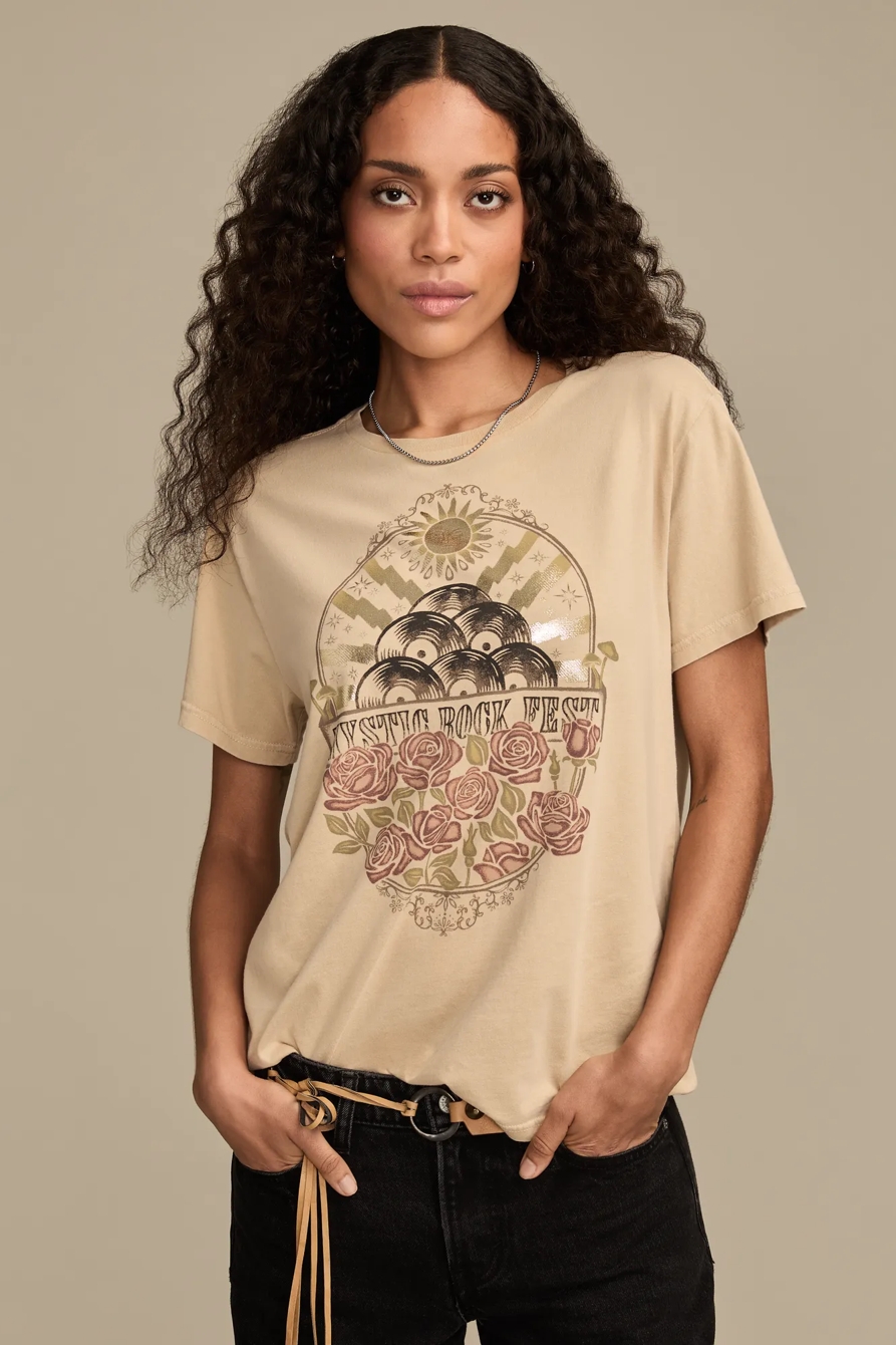 MYSTIC ROCK FEST BOYFRIEND TEE — WHITE PEPPER — image 1