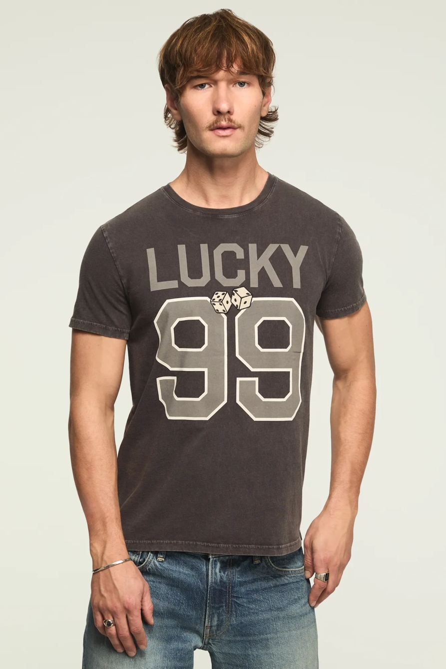 LUCKY DICE FOOTBALL TEE — JET BLACK — image 1