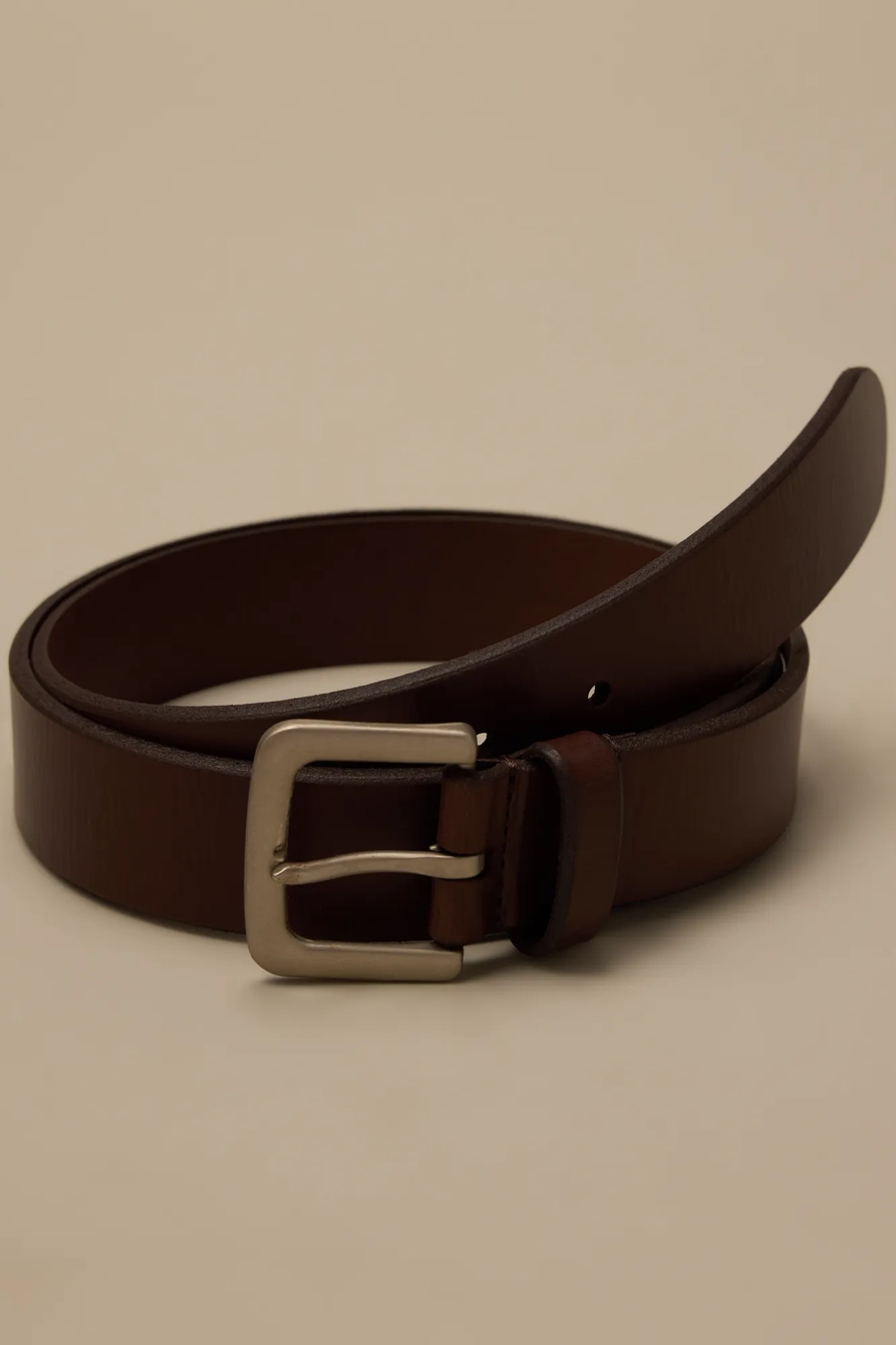 SANTA FE LEATHER BELT — MEDIUM BROWN — image 1