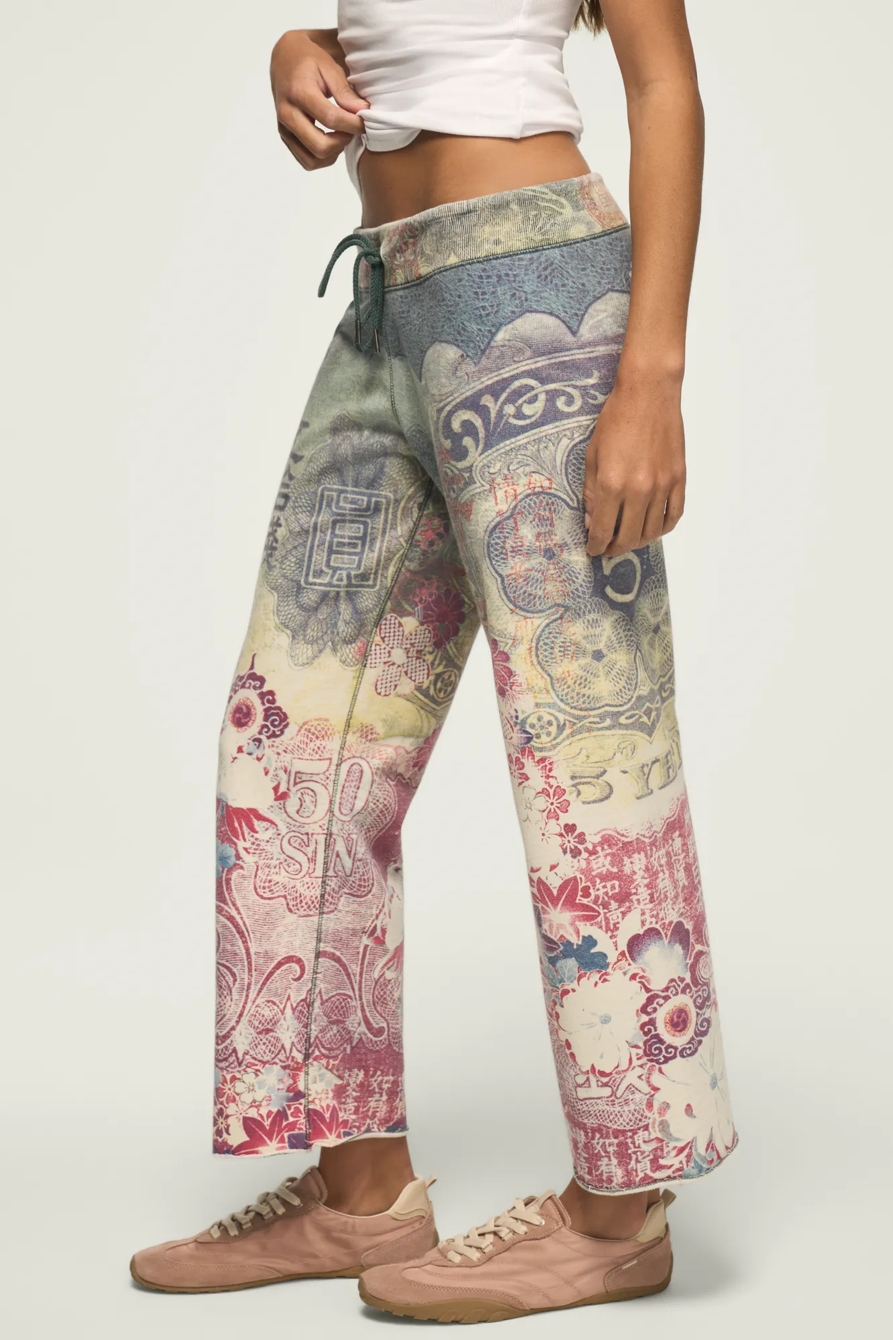 Lucky Brand Vintage Y2K Sweatpants — CREAM MULTI — image 10