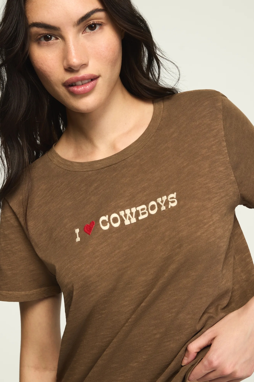 I HEART COWBOYS CLASSIC CREW — COCOA — image 2