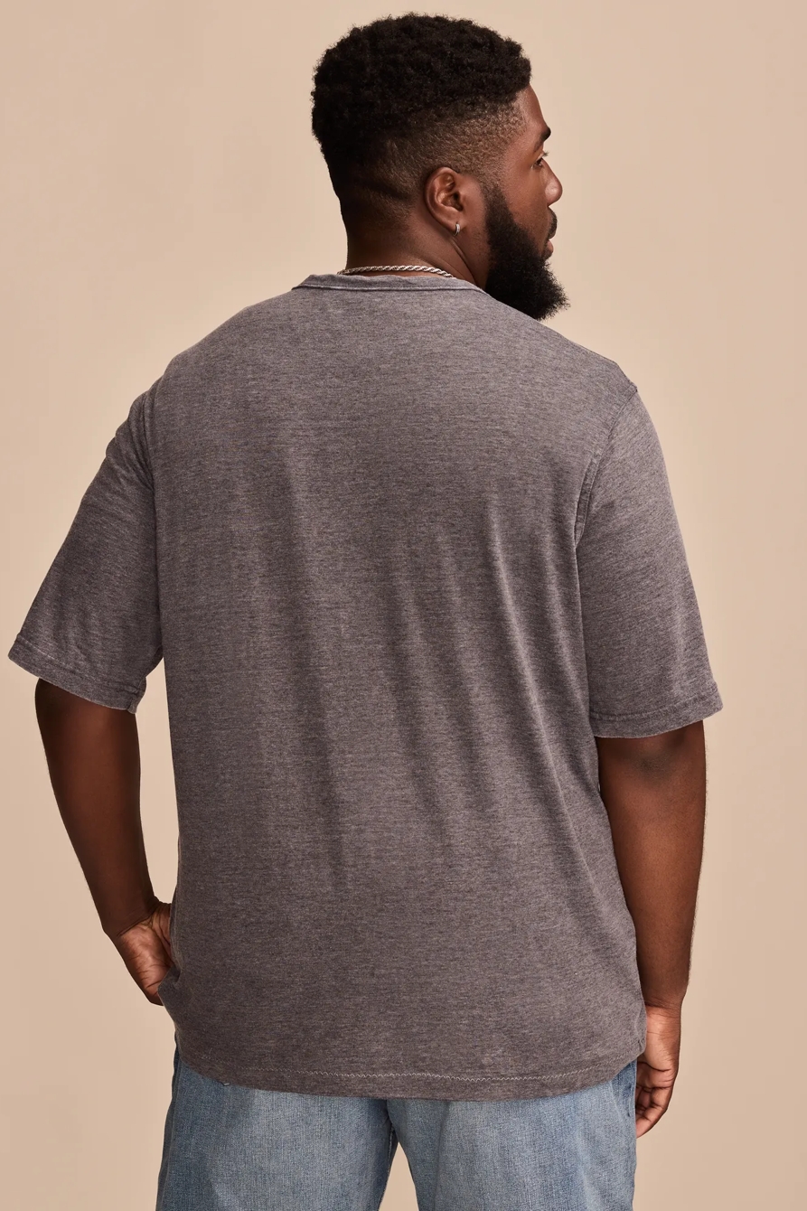 BIG & TALL VENICE BURNOUT NOTCH NECK TEE — JET BLACK — image 4