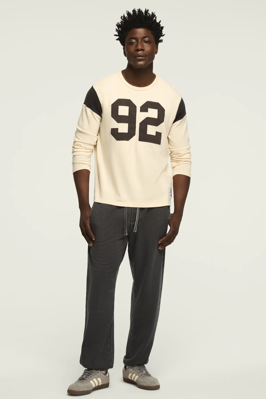 VENICE BURNOUT FRENCH TERRY  SWEATPANT — JET BLACK — image 2