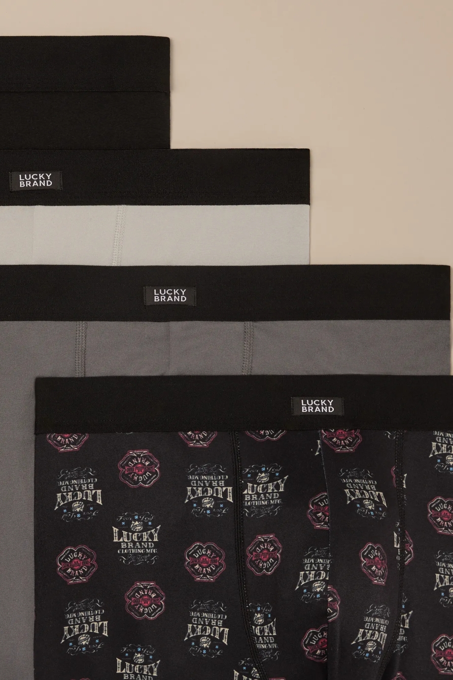4 PACK SOFT BOXER BRIEFS — MULTI — image 2