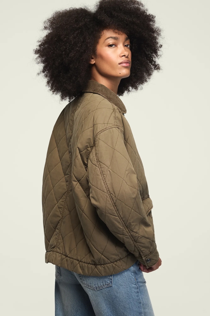 QUILTED JACKET — BURNT OLIVE — image 3