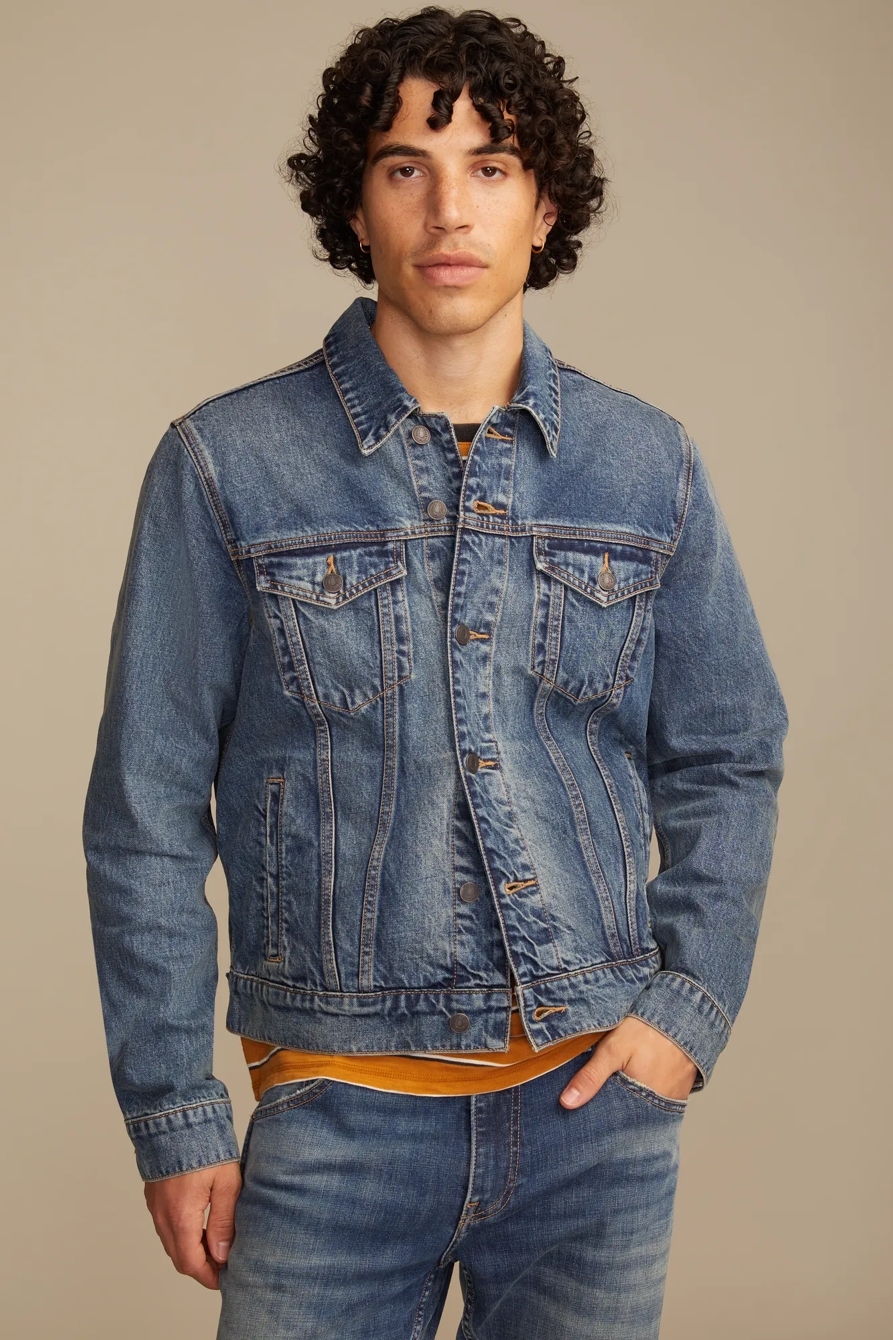 FRONTIER DENIM JACKET W/ SWEATER BACK PANEL — OUTLAW — image 6