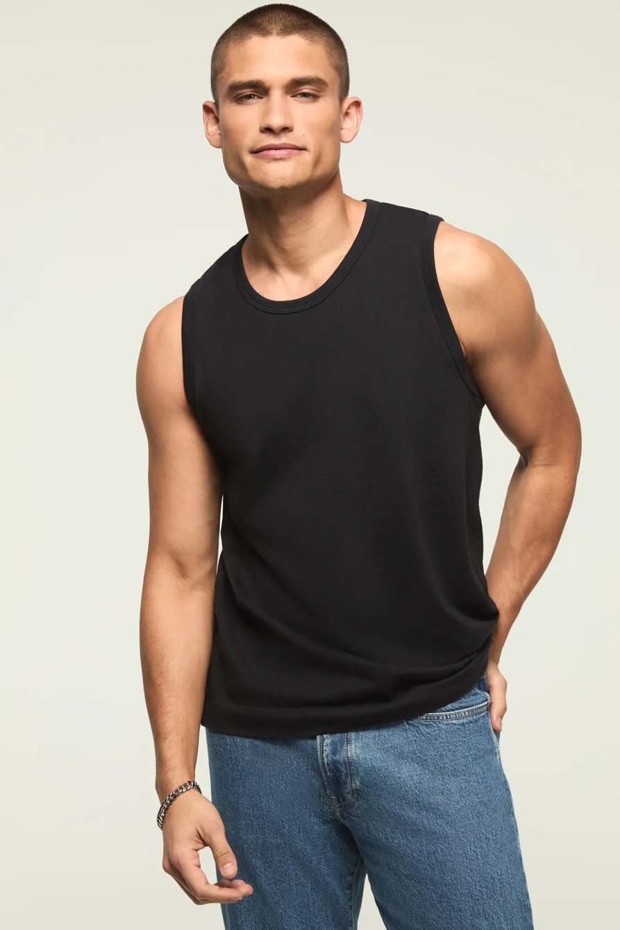 SUPIMA TANK — JET BLACK — image 1