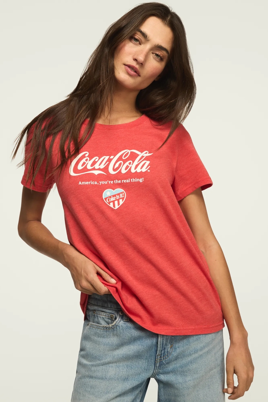 COCA COLA AMERICA HEART CLASSIC CREW — FIERY RED — image 2