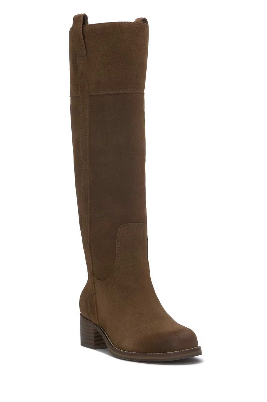 HYBISCUS WIDE CALF RIDING BOOT — BUTTERCREAM — image 1