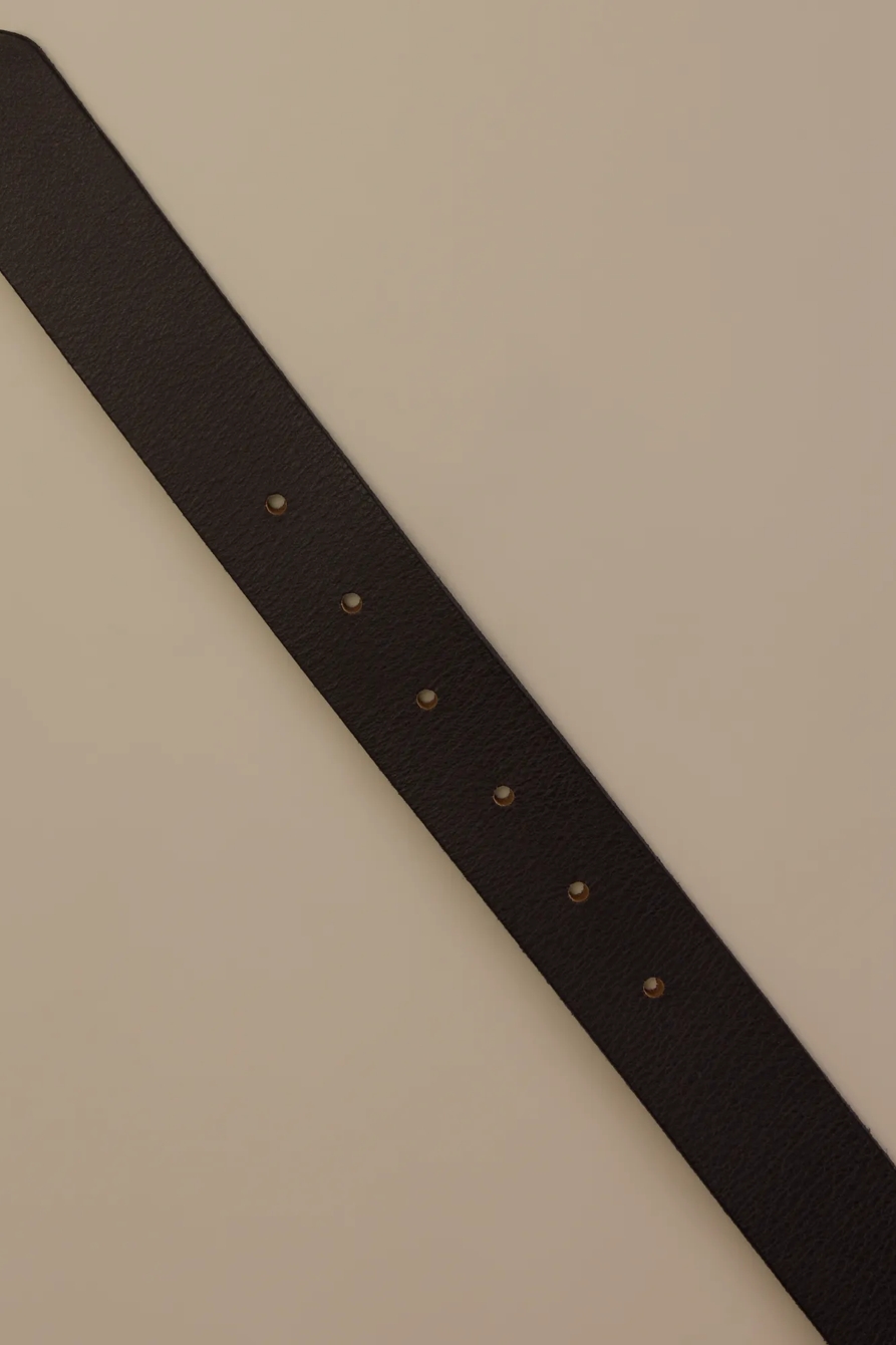 LEATHER BELT — BLACK — image 2