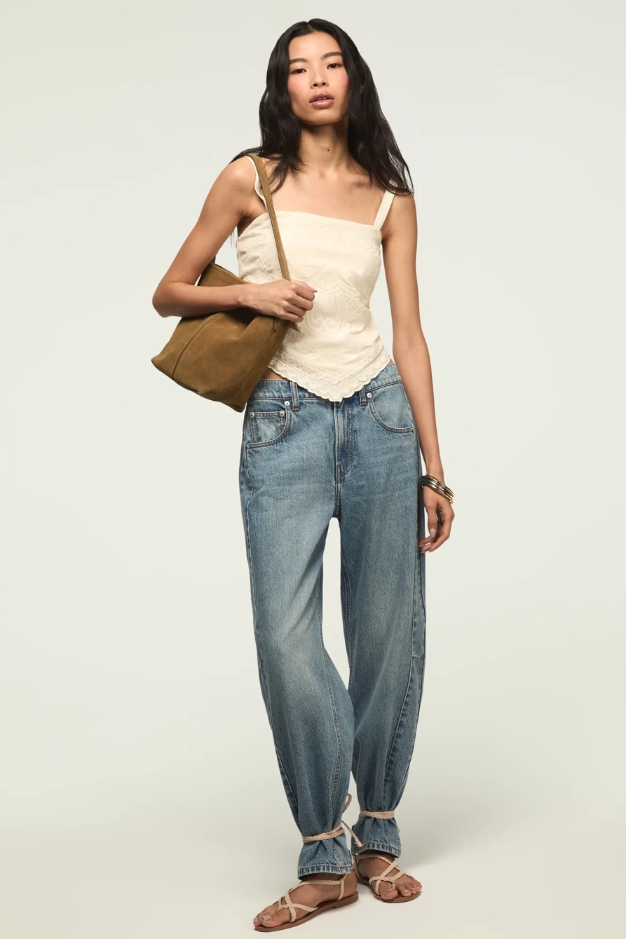 FESTIVAL HANDKERCHIEF CAMI TOP — CREAM — image 5