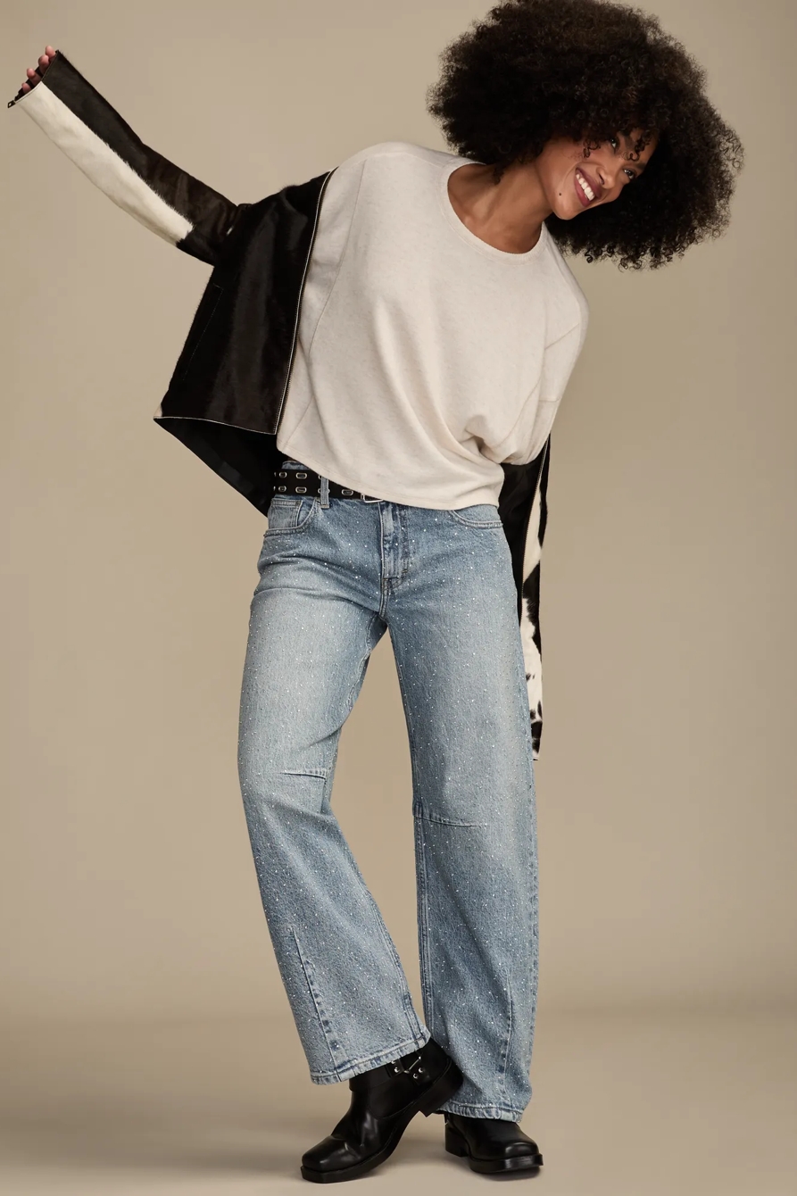 CLOUD EXPOSED SEAM TOP — STRAW HEATHER — image 2