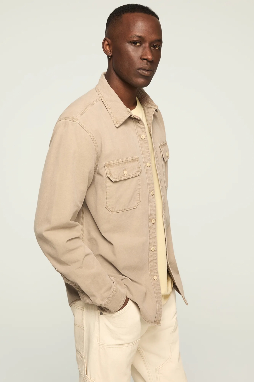 CANVAS WORKSHIRT — VINTAGE KHAKI — image 4