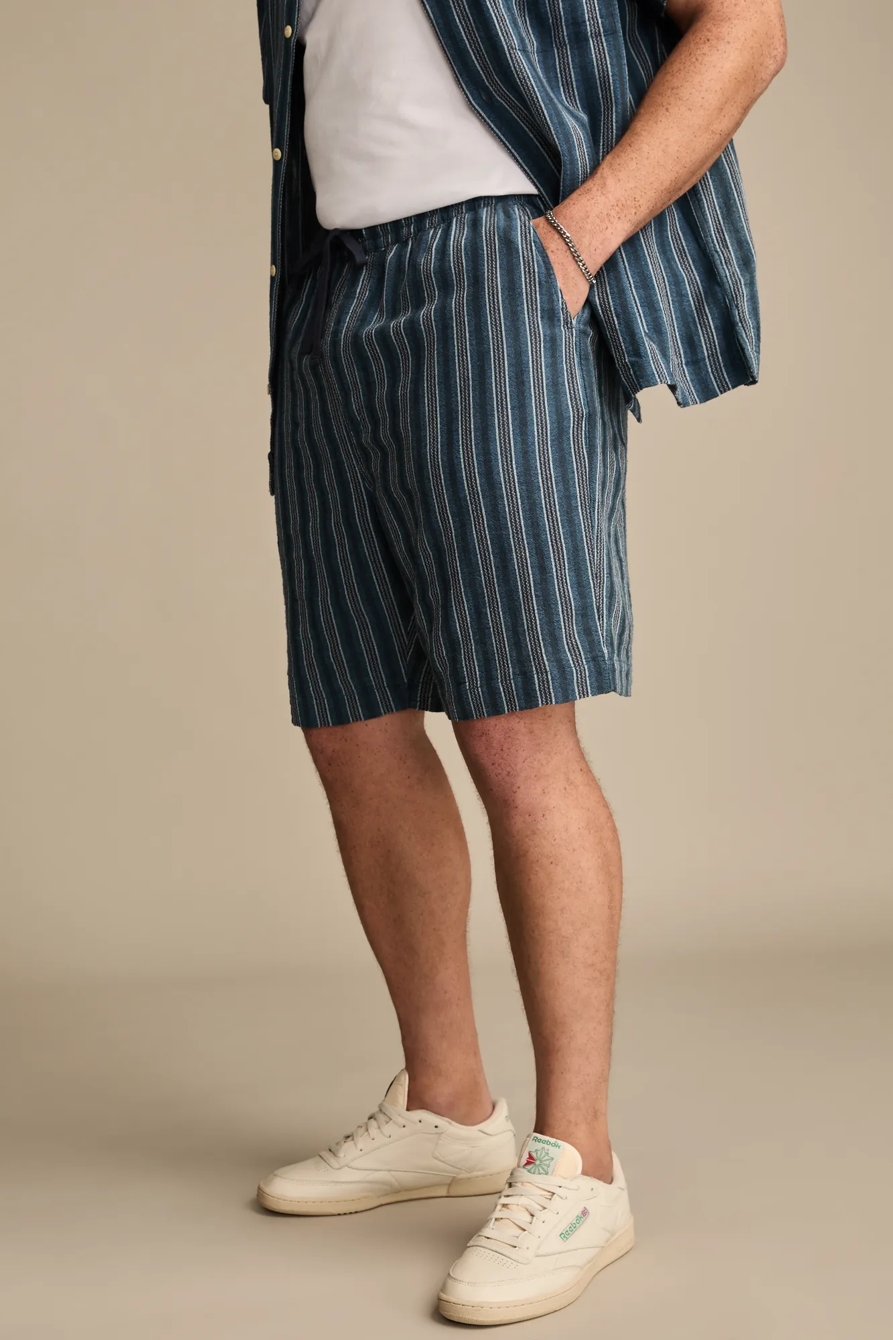 BIG & TALL 7 INCH STRIPED PULL ON SHORT — BLUE STRIPE — image 3