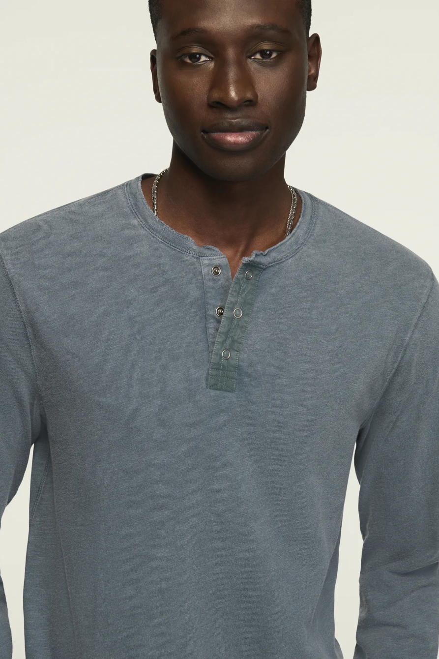 Weekend Slub Henley — Flint Stone — image 2