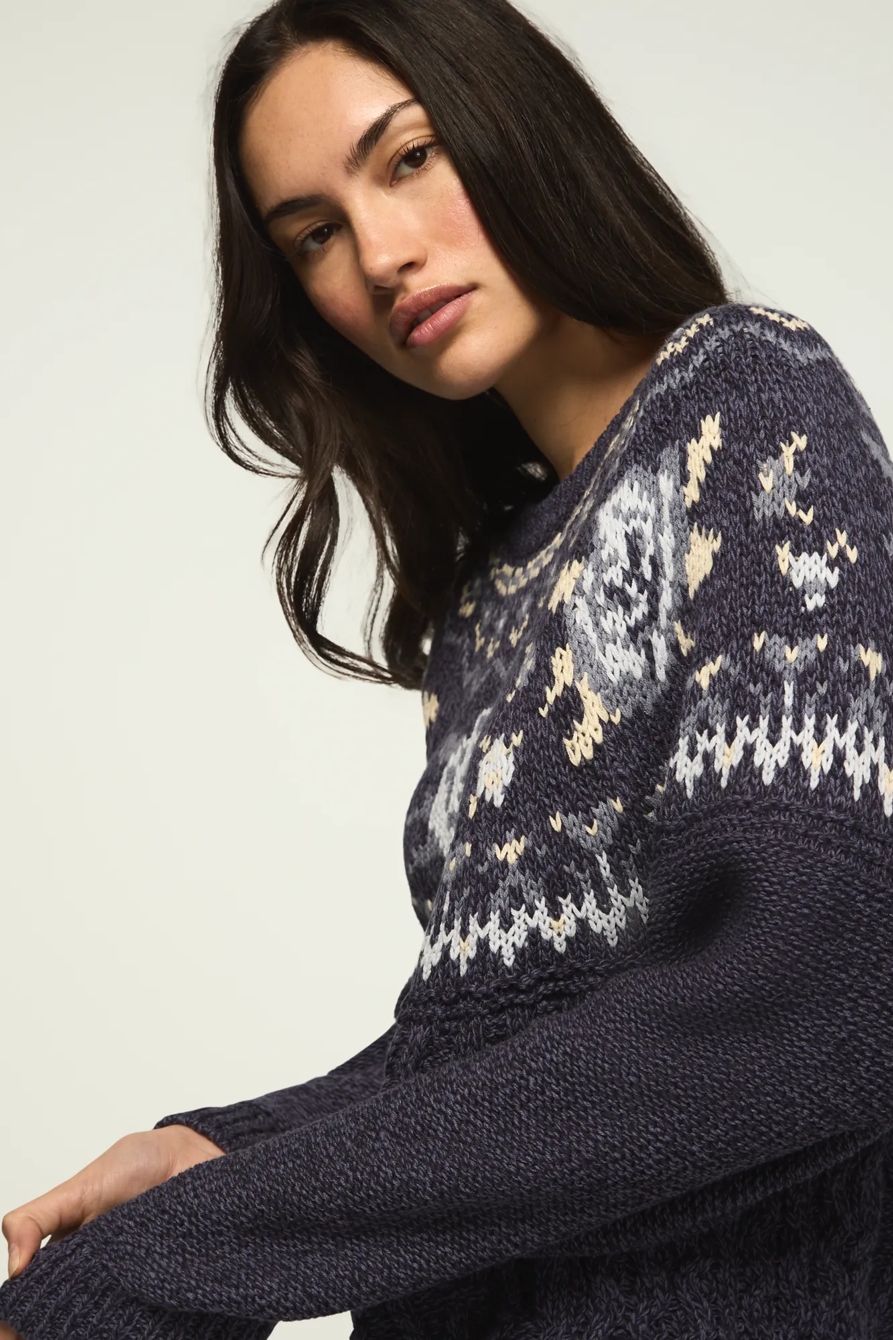 Floral Fair Isle Crew Sweater — 460 — image 5