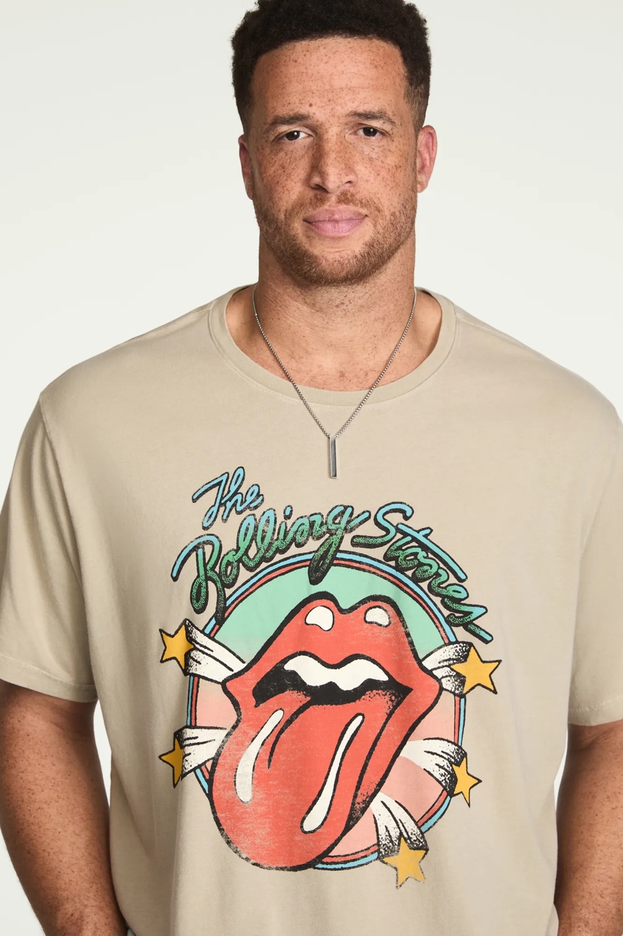 Big & Tall ROLLING STONES STARS TEE — PUSSYWILLOW GRAY — image 1
