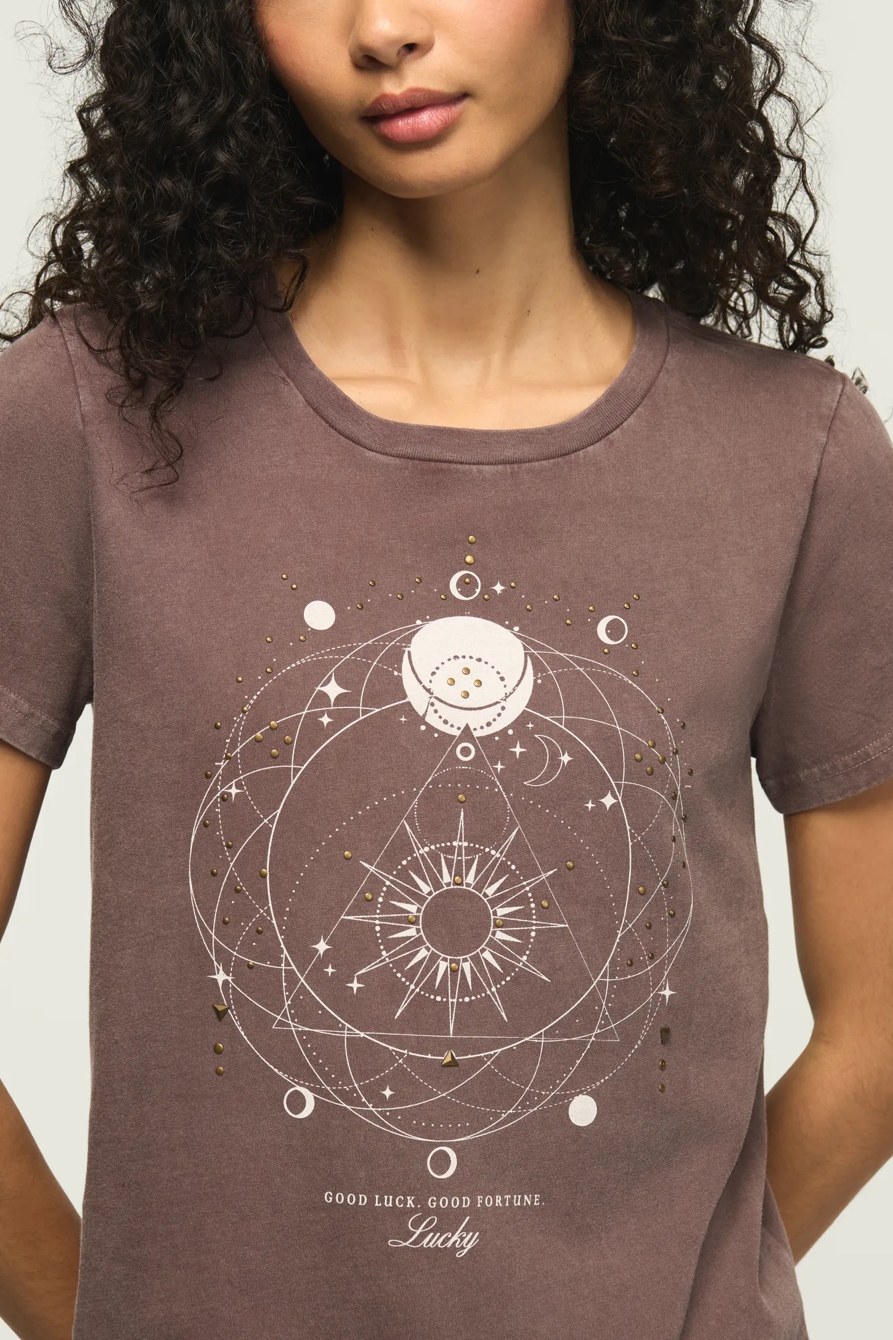 EMBELLISHED CELESTIAL SPIRIT CLASSIC CREW — PLUM TRUFFLE — image 2