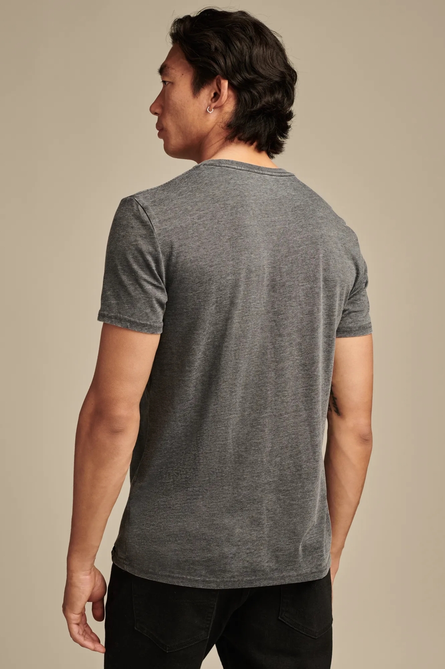 VENICE BURNOUT CREW NECK TEE — JET BLACK — image 4